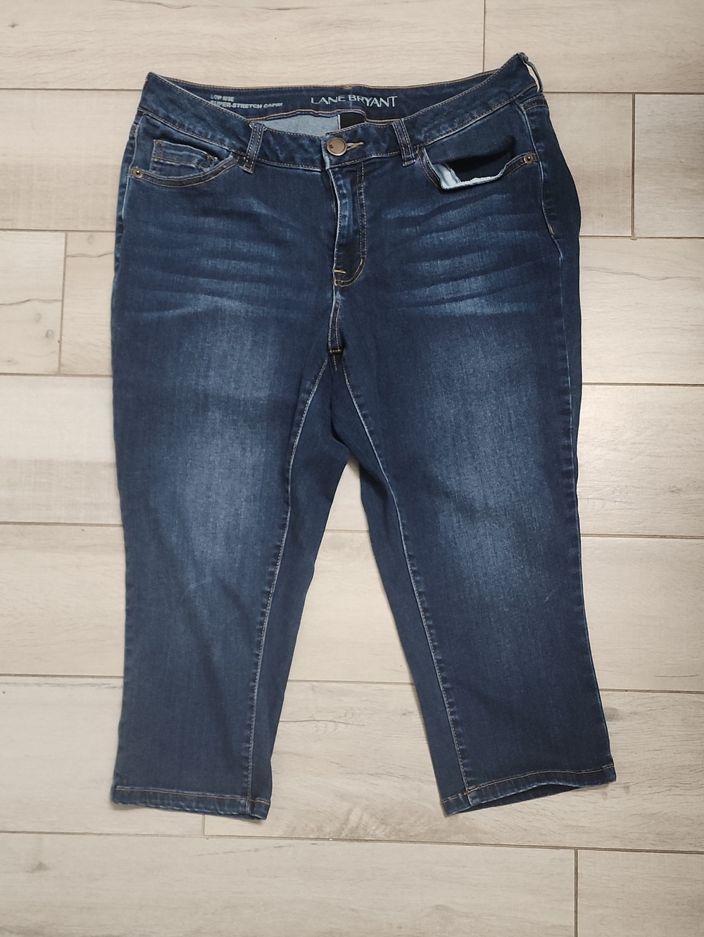 Lane Bryant Dark Indigo Stretch Capri Jeans